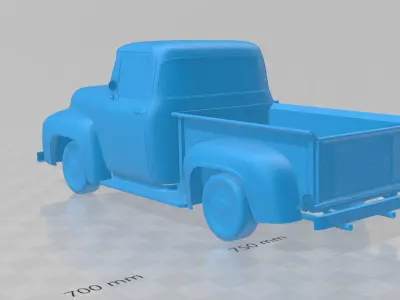 1956 F100 Pickup Truck  - Solid Body 3D Model 3D print model