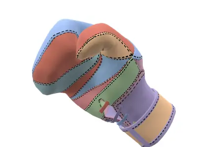 Realistic Boxing Gloves 3D Model Low-poly 3D model