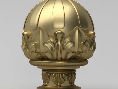 Carved Finial 3D model