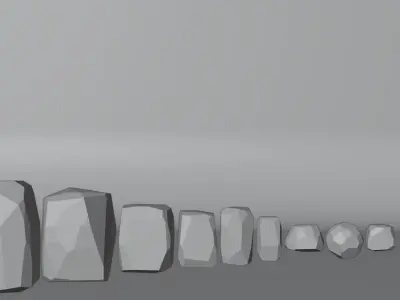Stylized Rocks Low-poly Free low-poly 3D model