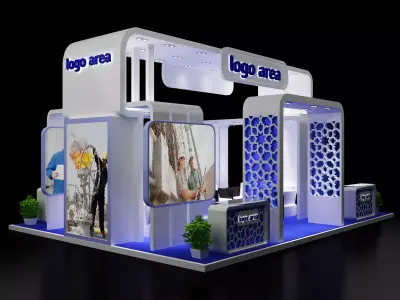  Booth Exhibition Stand a118  3D model