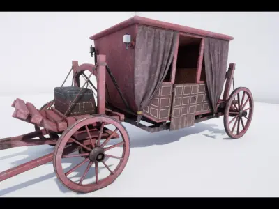 The Carriage 5 Low-poly 3D model