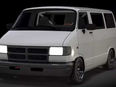 Dodge VAN Low-poly 3D model