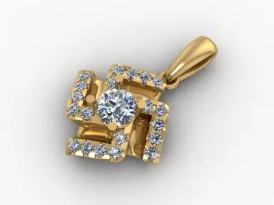 Gold Pendant 3D print model