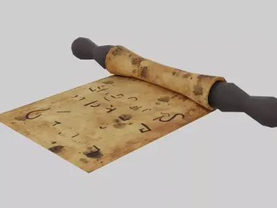 Antient Scroll Low-poly 3D model