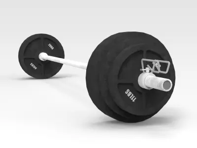 Barbell Low-poly 3D model