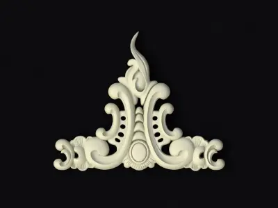 Central decor ornament for furniture 3D model 805