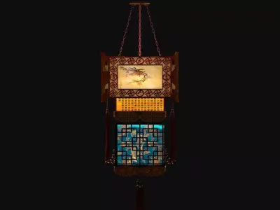 Chinese palace lantern  Low-poly 3D model order