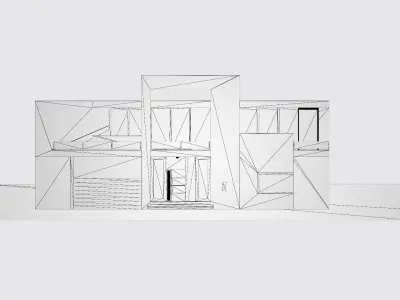 Villa Building Low-poly 3D model