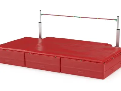 High Jump Mat Low-poly 3D model