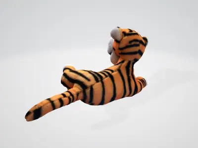 tiger plush toy 3D model