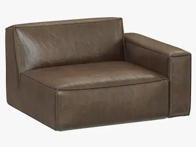 RH Modern Como Modular Right-Arm Chair 3D model