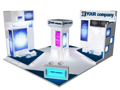  Booth Exhibition Stand a35 3D model
