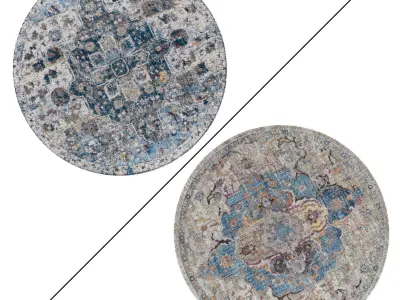 Round Rug Set  67 3D model