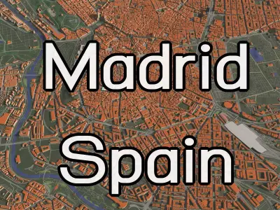 Madrid Spain - city and urban 3D model
