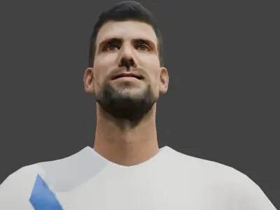 3D Tennis Champion Model Novak Djokovic Low-poly 3D model
