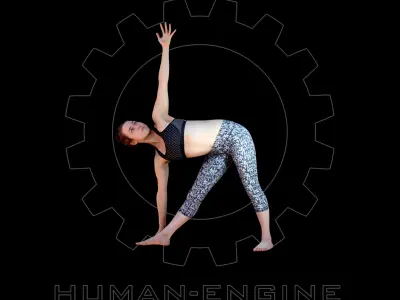 Female Scan - Allison Yoga Low-poly 3D model