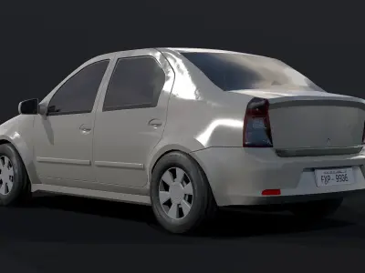 Logan lowpoly opel corsa Low-poly 3D model