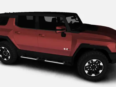 GMC Hummer EV 2023 SUV with Simple Interior Gameready Low-poly 3D model