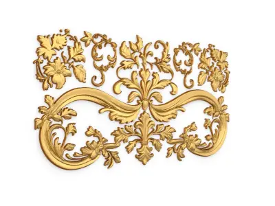 Classic carved decor ornament 423 3D model