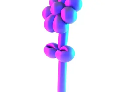 Sunshine Flower Balloon Decoration Props Second Life toy 3D print model