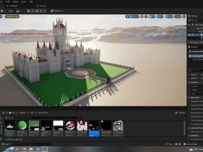 CASTEL FANTASY LOW POLY ready for unreal engine Low-poly 3D model