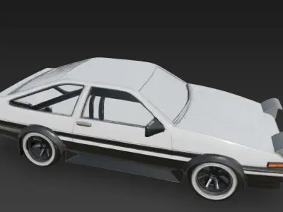  Toyota AE86 Sprinter Trueno Zenki car 3D model