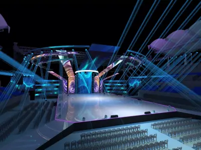 Concert stage design-1229 3D model