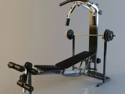 Gym Equipment Free low-poly 3D model