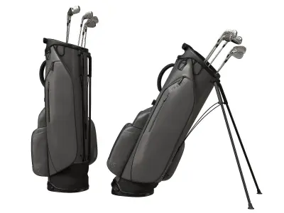 Golf Bag Vessel Player IV Pro Gray Low-poly 3D model