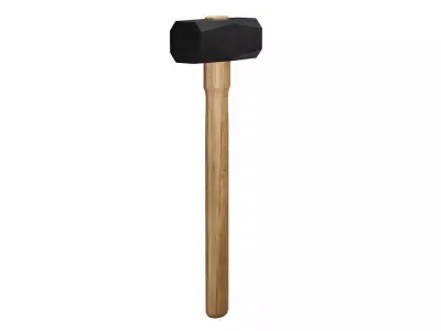 Wood Hammer Low-poly 3D model