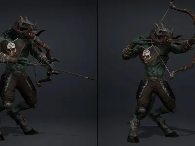 Ghost Archer Arm2 Brutal Low-poly 3D model