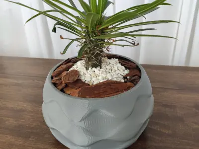 Decorative design vase for plants 3D print model