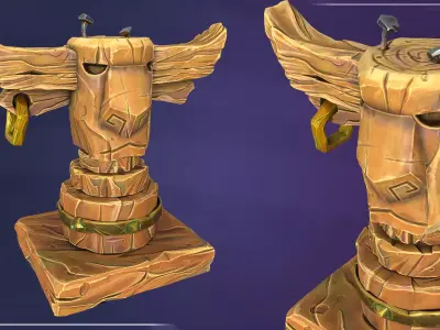 Fantasy Bull Statue - Stylized Game Asset for Unreal - Unity 3D model