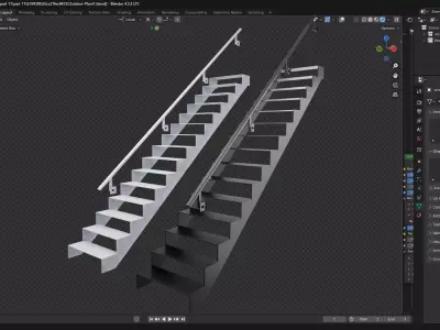 stair riser Low-poly 3D model