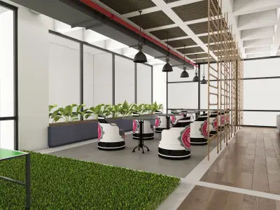 Go-Kart Cafe Restaurant 3D model