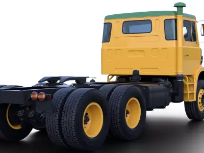 Scania LT140 38 6x4 Stock Classic Truck Low-poly 3D model