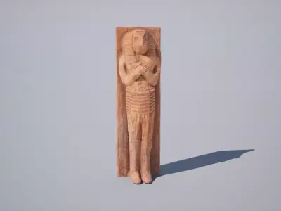 God Statue Low-poly 3D model