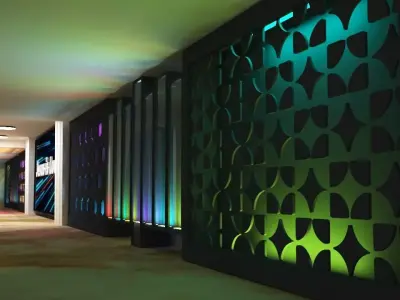 CHURCH INTERIOR DECOR Low-poly 3D model