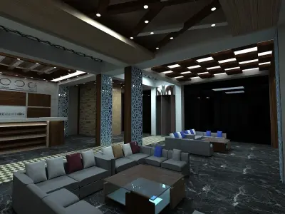hotel reception 3D model purchase