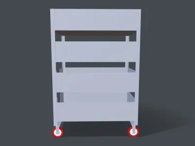 Tools Trolley Low-poly 3D model