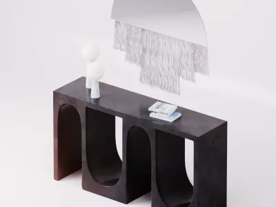 Roxbury Console 3D Model 3D model