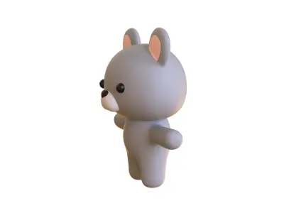 Character011 Chubby Rat Low-poly 3D model