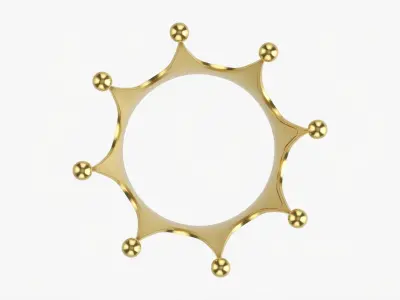 Coronation Royal gold crown 02 3D model