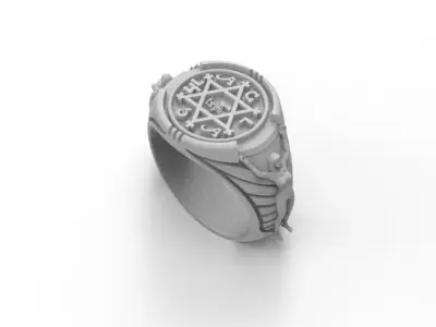 anillo rey salomon  3D print model