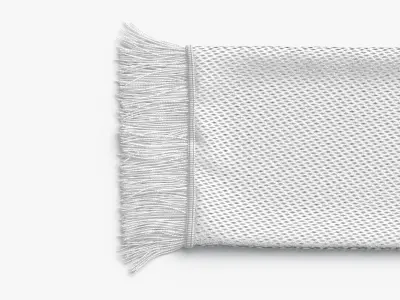 Football Fan Scarf Unfolded Low-poly 3D model