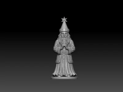 High-Detailed Santa Figurine - Christmas Sculpture 3D print model