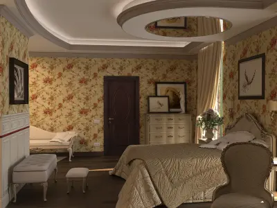 Savio Firmino Bedroom Full Scene 3D model
