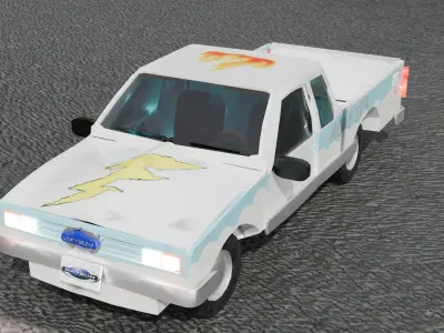 Datsun Car HIGH POLY 3D model