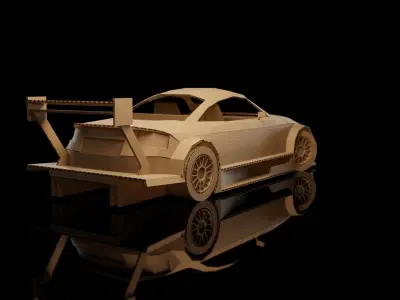 AUDI Abt TT R Touring car 2002 cardboard car 3D model